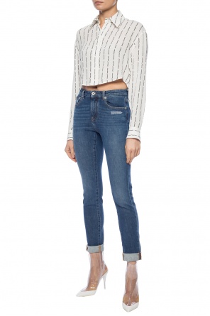 Cropped shirt with logo pattern, zdjęcie 2 Cropped shirt with logo pattern od Off White